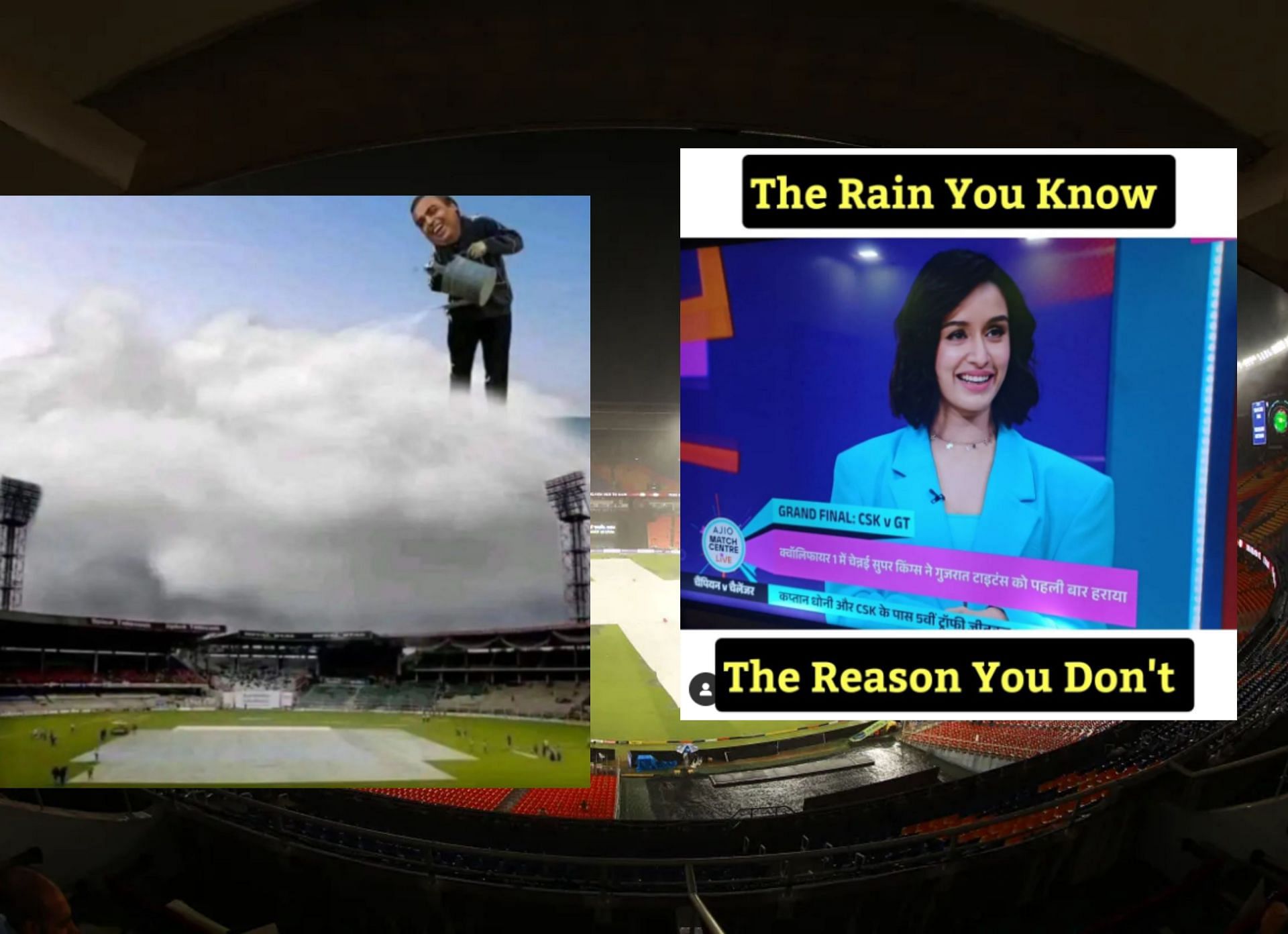 Top 10 funny memes as rain forces GT vs CSK IPL 2023 final to move to a reserve day