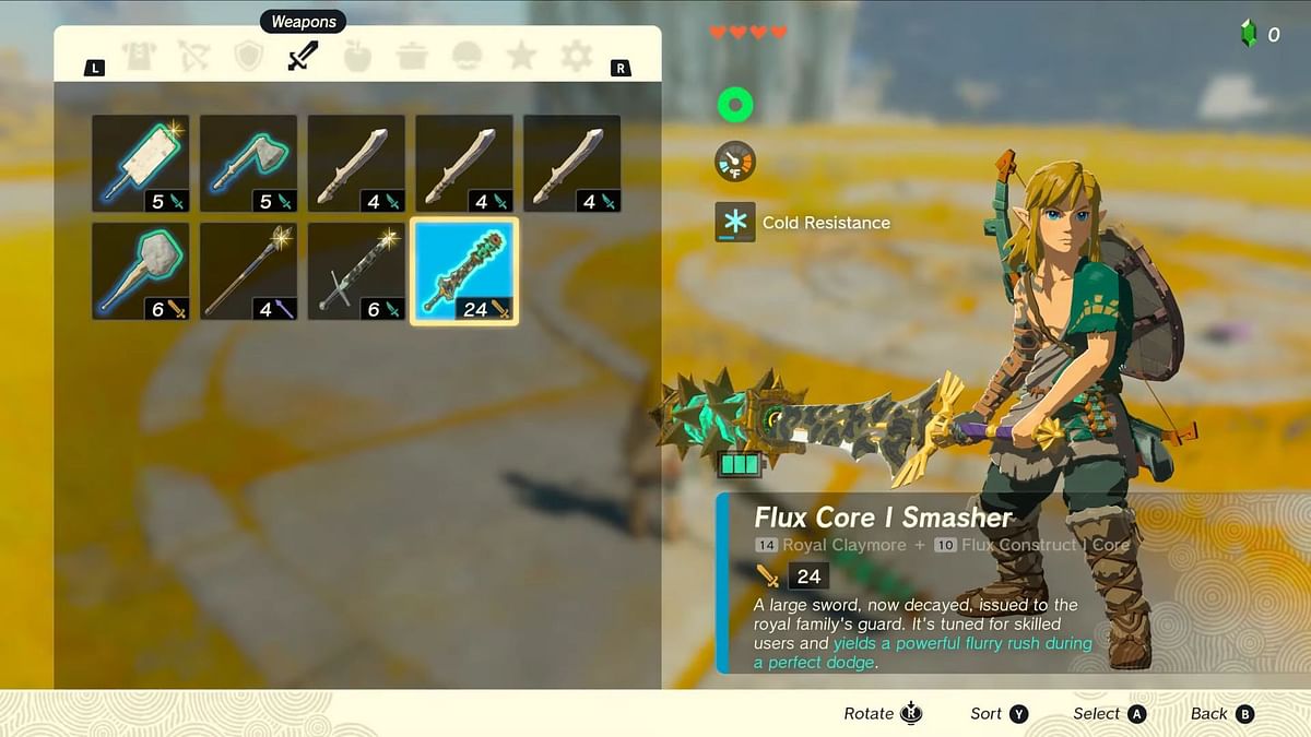 5 best weapons to mine ores in The Legend of Zelda Tears of the Kingdom