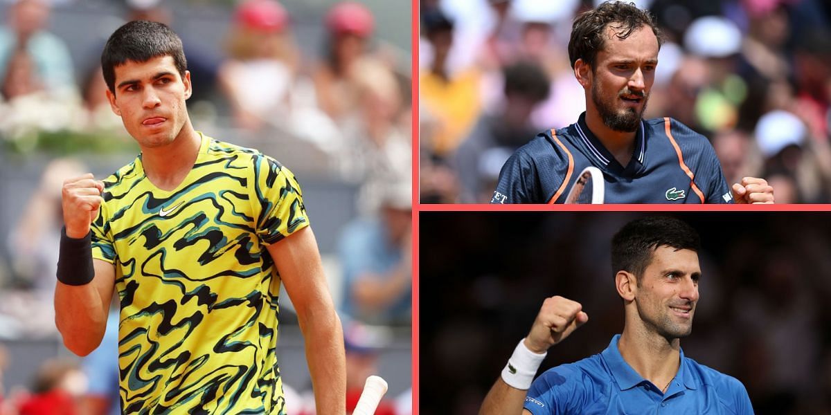 Carlos Alcaraz, Daniil Medvedev and Novak Djokovic are the top 3 seeds at the French Open