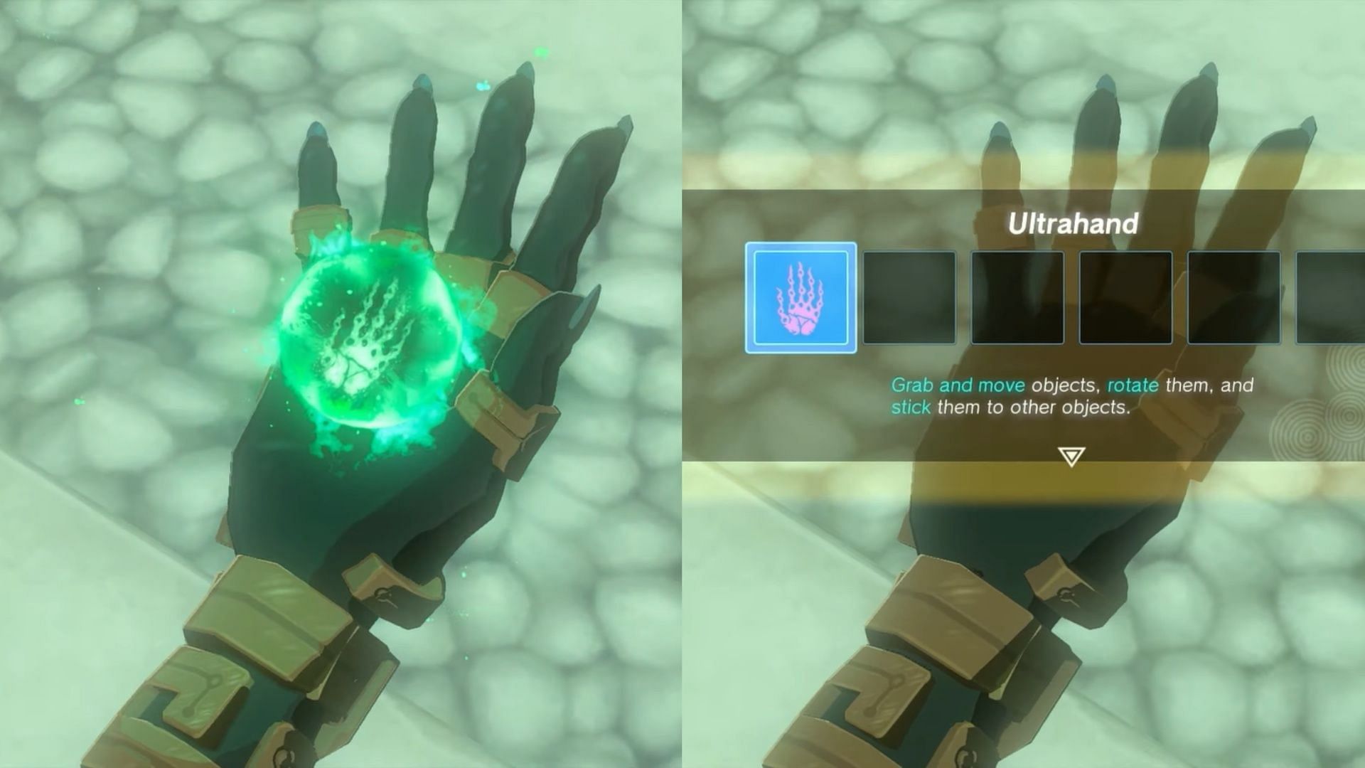 The Ultrahand ability in Tears of The Kingdom (Image via Perfect Score/YouTube)