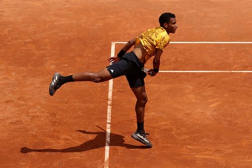 Felix Auger- Aliassime at the 2023 Italian Open.