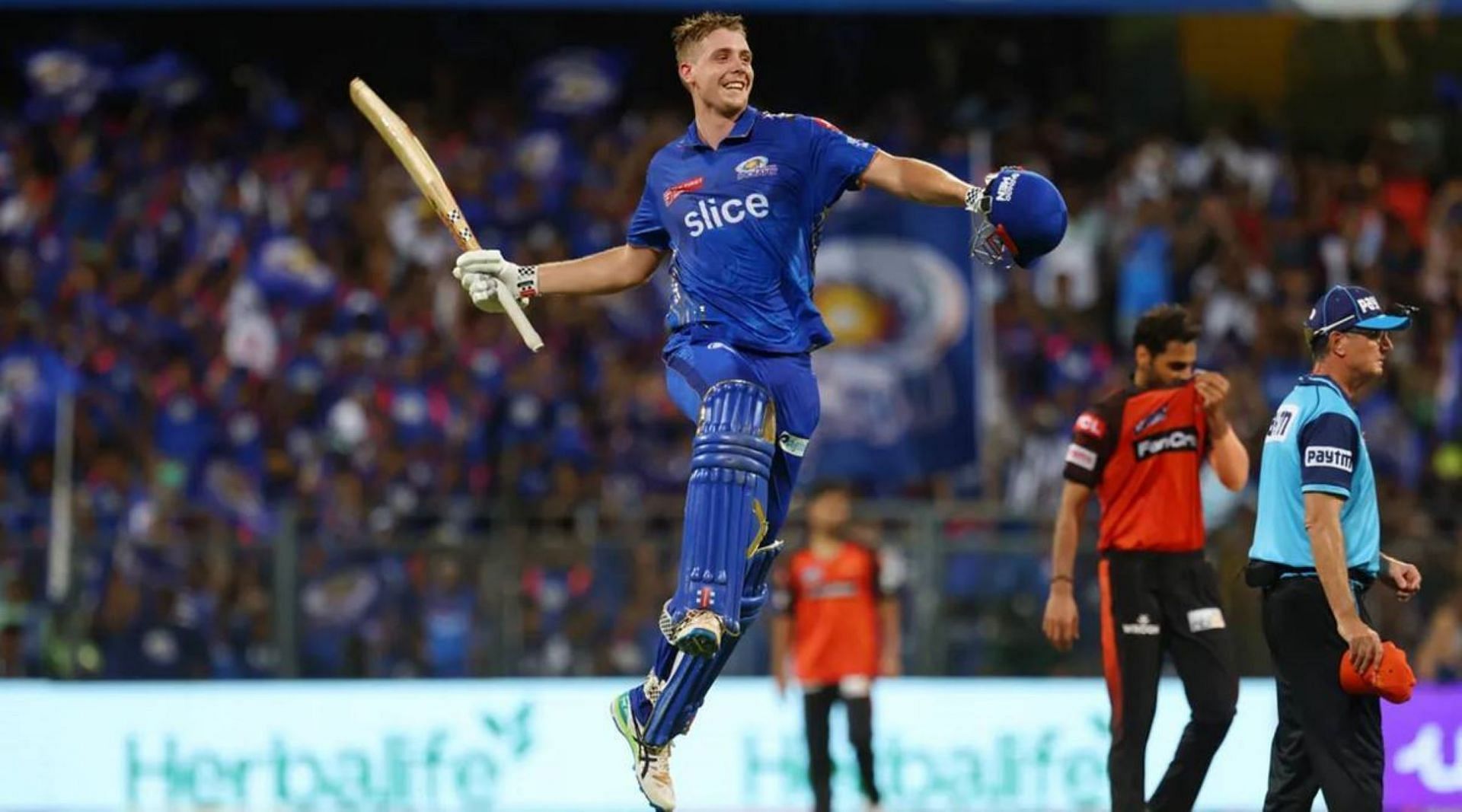 Cameron Green scored his maiden IPL ton to lead MI to a crucial victory over SRH