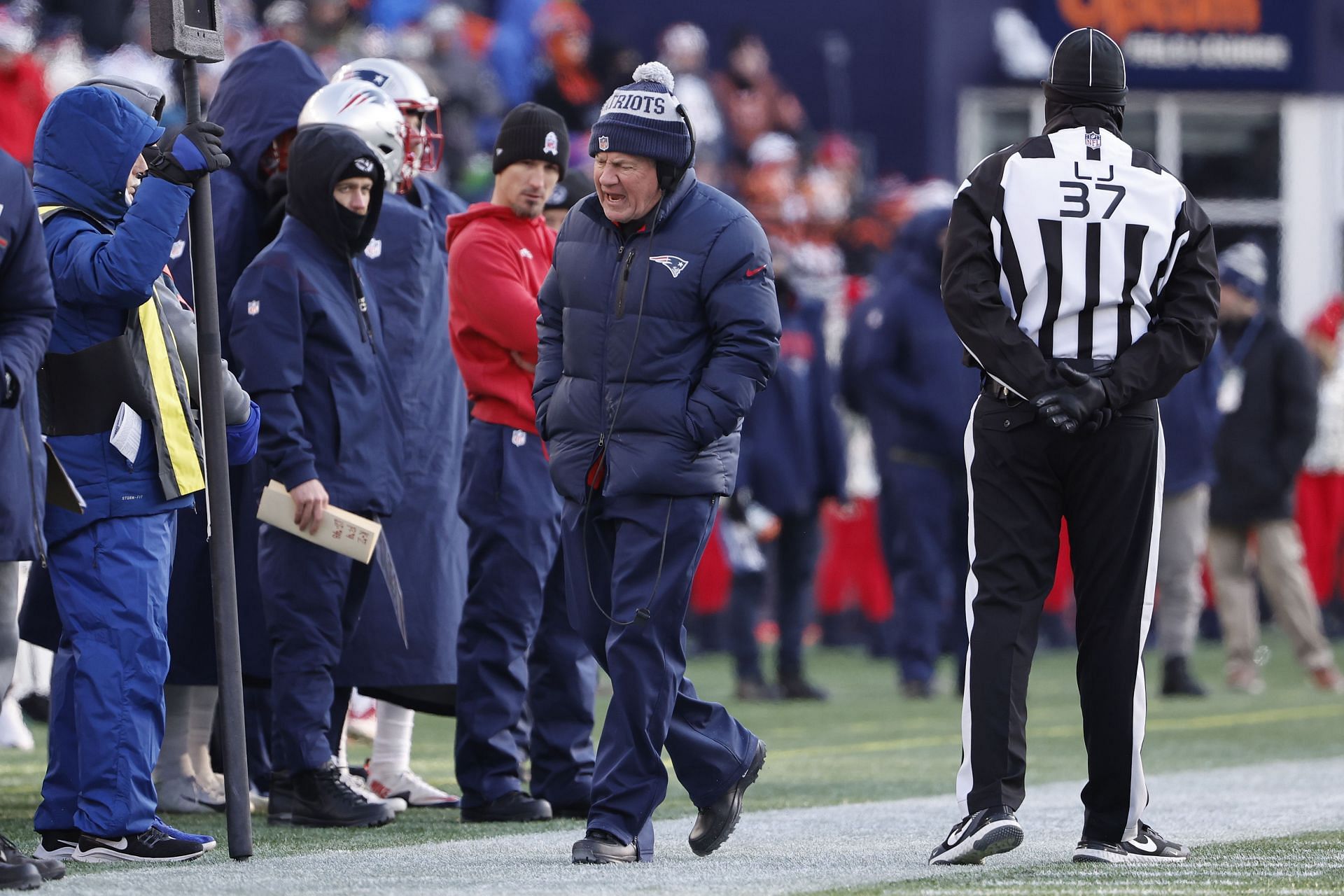 Bill Belichik during Cincinnati Bengals v New England Patriots