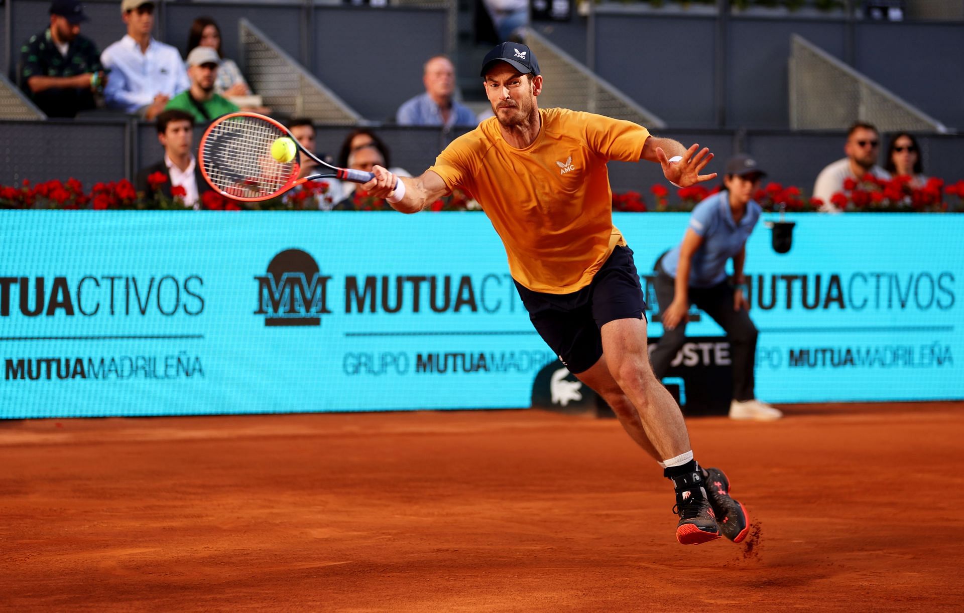 Andy Murray pictured at the 2023 Mutua Madrid Open - Day Four.