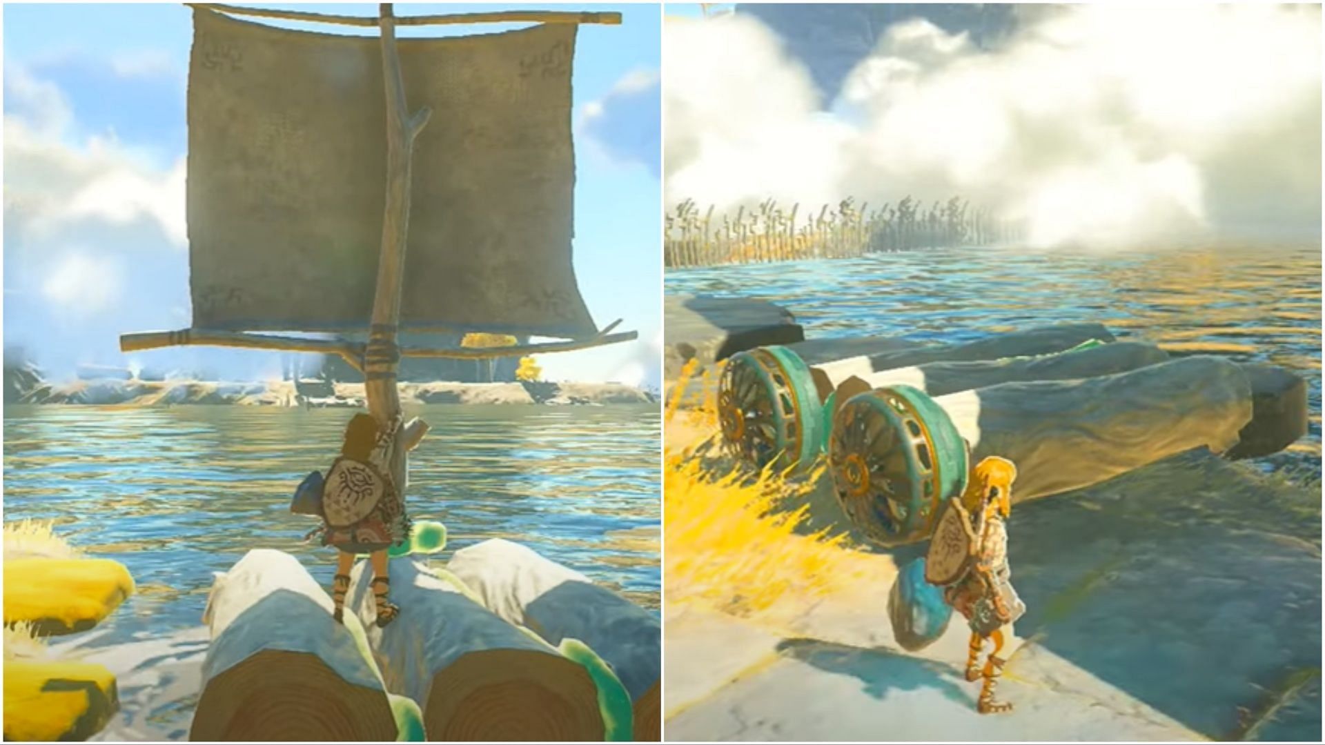 The usage of a boat is required in some game portions in order to get to certain locations (Image via The Legend of Zelda Tears of the Kingdom)