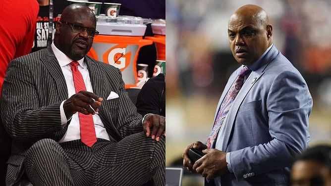 Watch- Shaquille O'Neal and Charles Barkley hilariously square off after a Heat blowout in Game 3