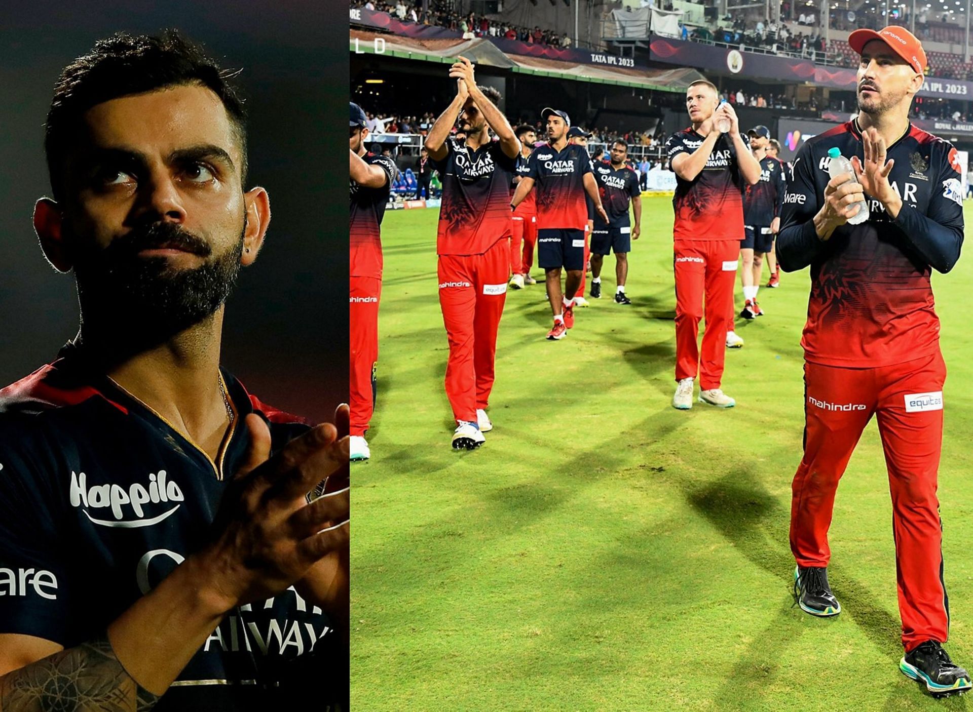 RCB players thank their fans for support. 