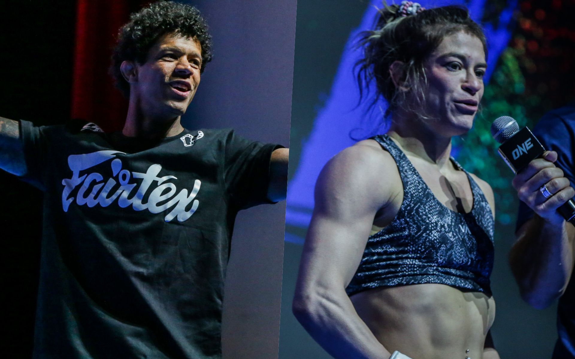 Adriano Moraes (L) and Alyse Anderson (R) | Photo by ONE Championship