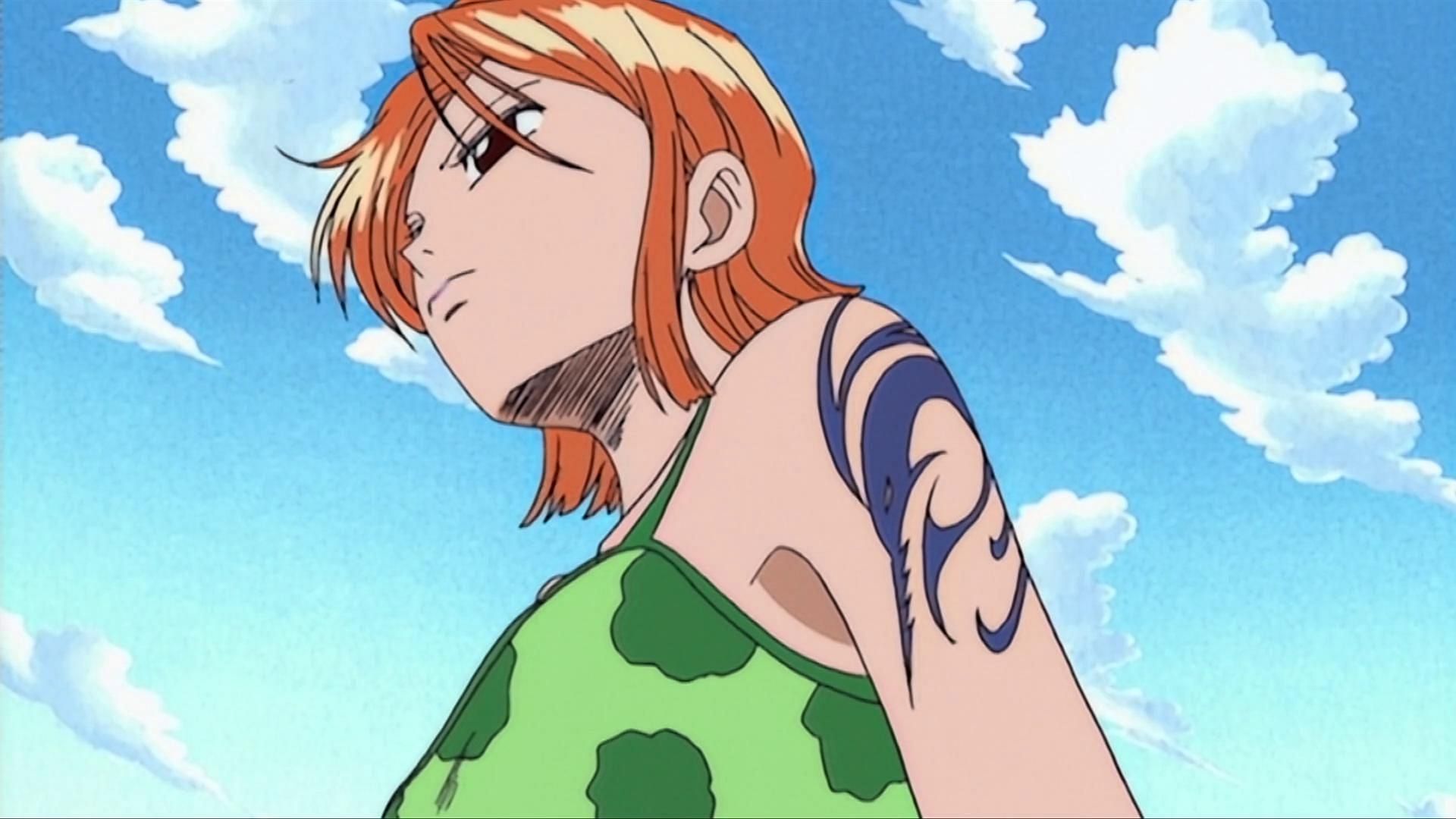 Nami in her Arlong Park outfit (Image via Toei Animation, One Piece)
