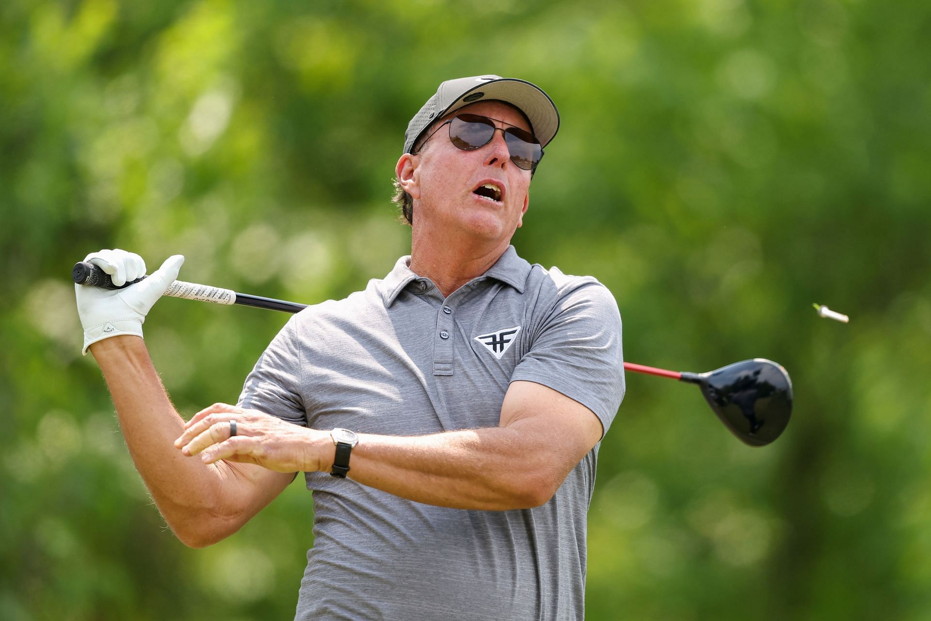 Phil Mickelson during the second round of the 2023 PGA Championship