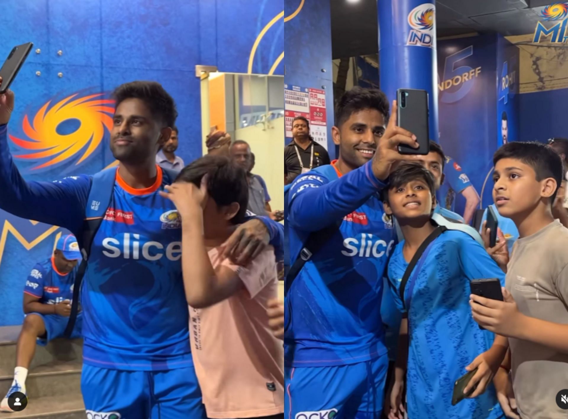 Suryakumar Yadav with his young fans.