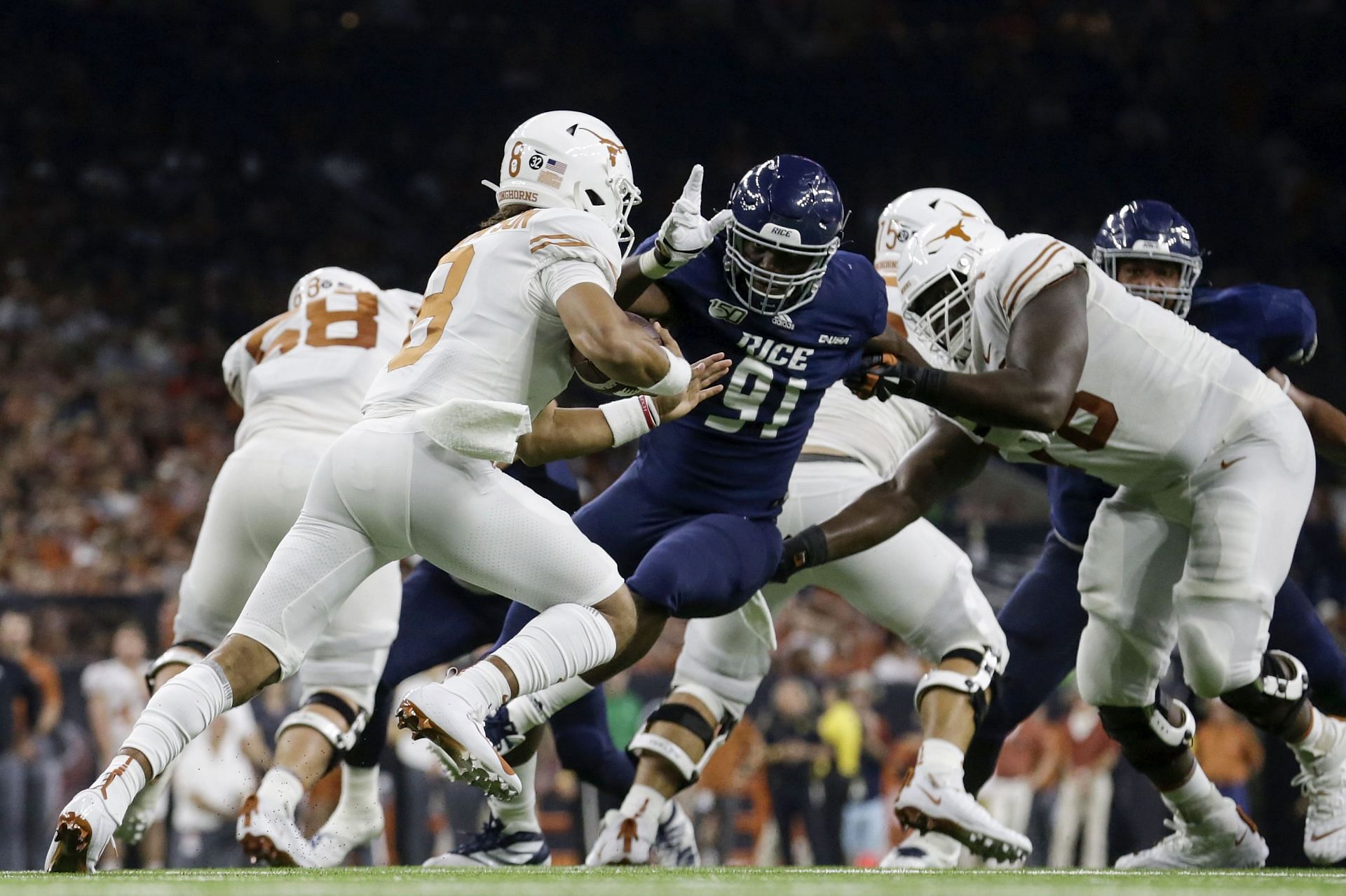 Rice defensive lineman Ikenna Enechukwu