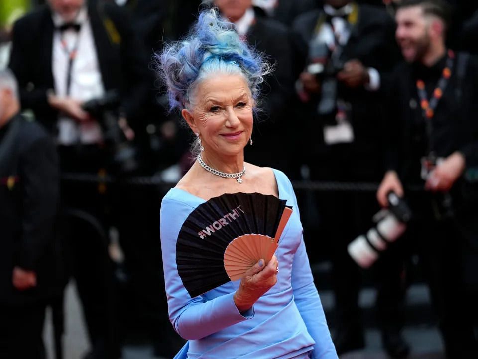 Helen Mirren at the premiere of &quot;Jeanne du Barry.&quot;(Image via Invision/AP Images)