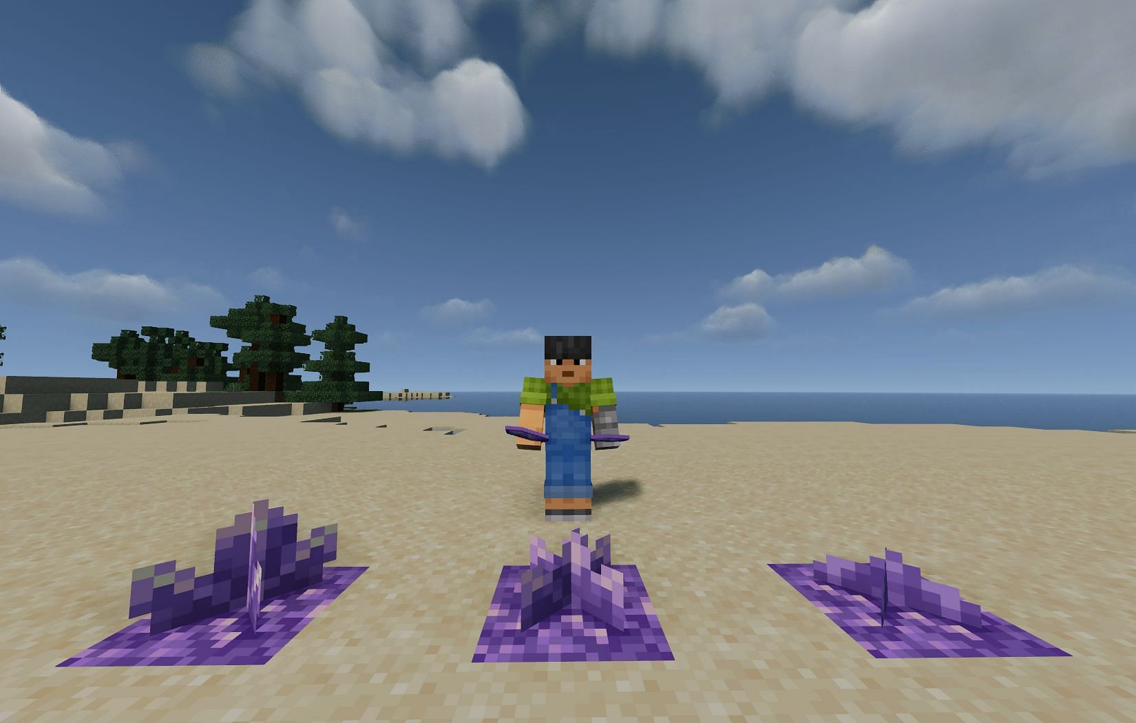 Three levels of amethyst buds (Image via Mojang)