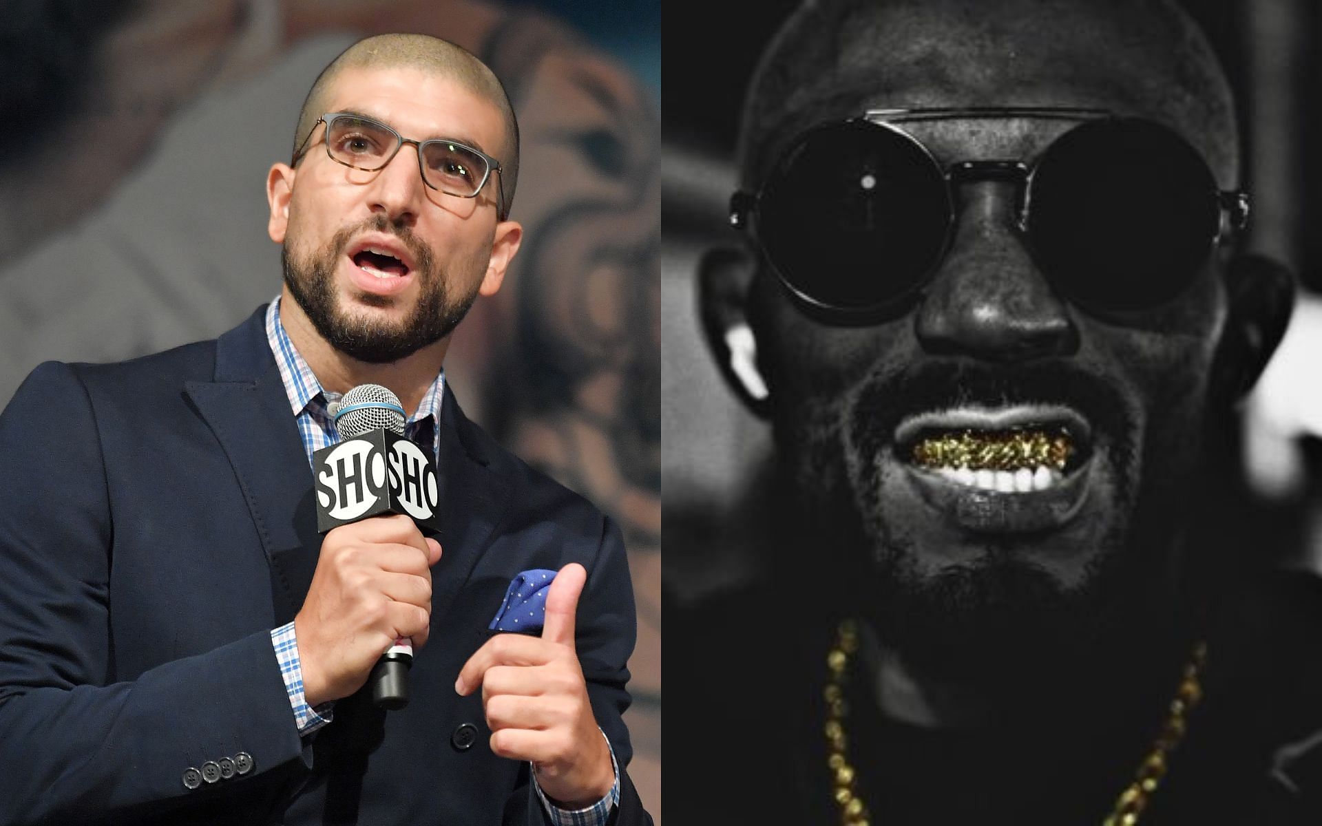 Ariel Helwani (left), Deiveson Figueiredo / The Art of War (right. Image credit: @TheArtOfWar6 on Twitter)