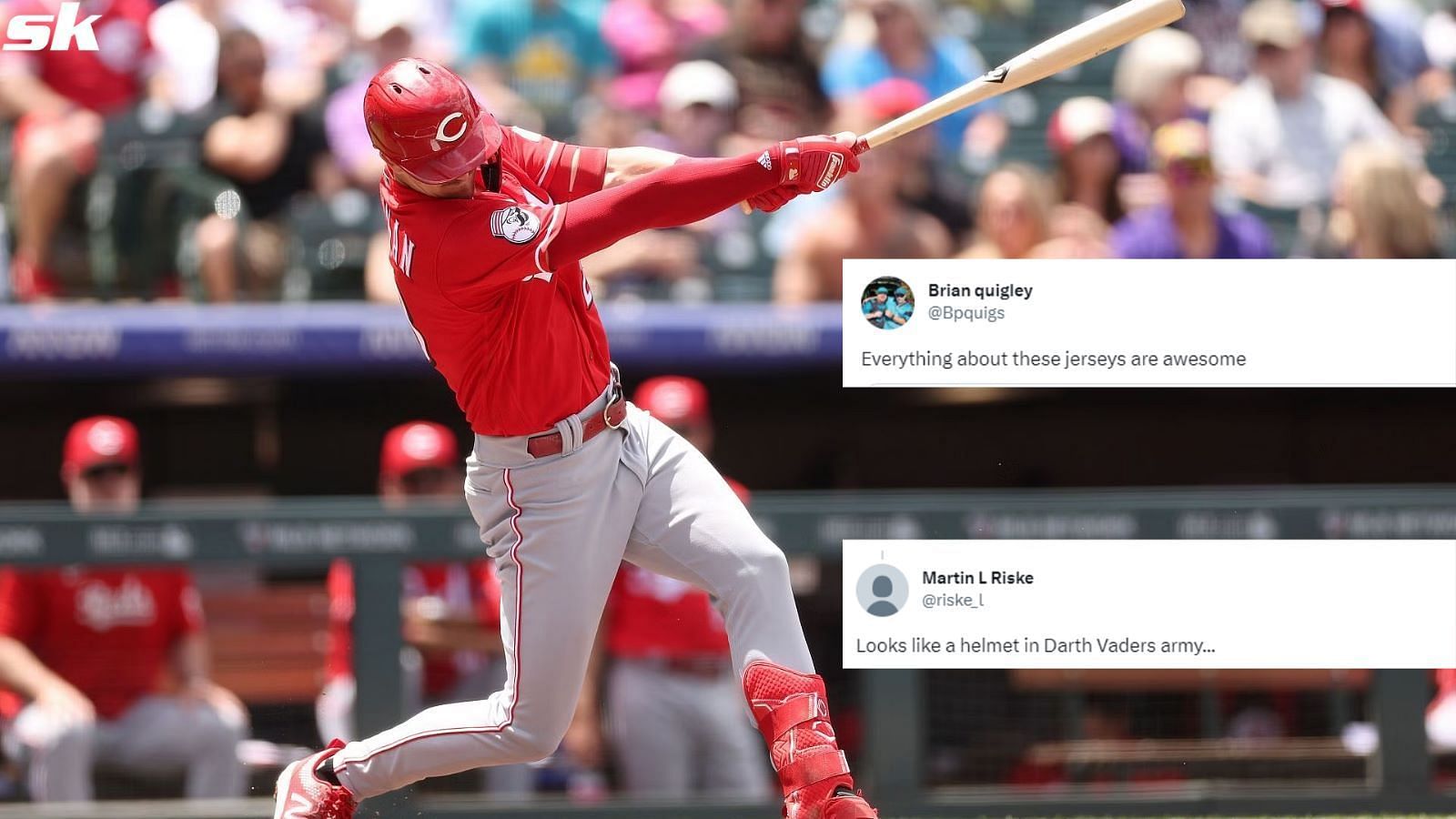 Cincinnati Reds fans react to team's City Connect helmets: Looks like a  helmet in Darth Vader's army Everything about these jerseys are awesome