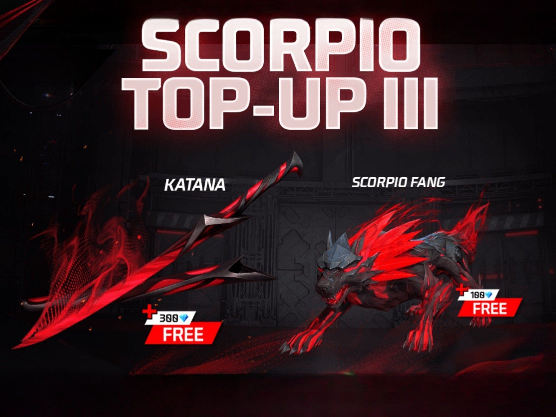 New Scorpio Top Up 3 event in Free Fire MAX Rewards end date