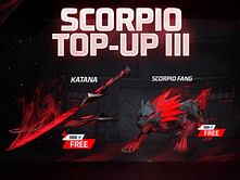 New Scorpio Top-Up 3 event in Free Fire MAX: Rewards, end date, and more details