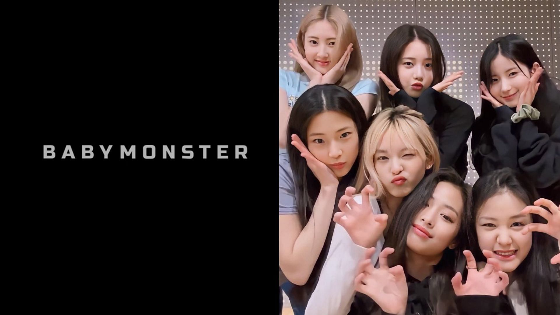 BABYMONSTER debuts with all seven pre-debut members (Images via YouTube/BABYMONSTER and Twitter/picbaemon