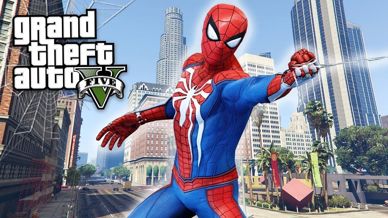There are various superhero mods available for GTA 5 (image via YouTube/Typical Gamer)