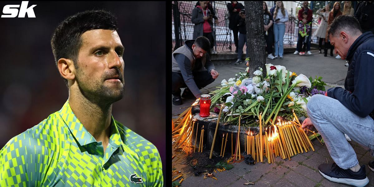 Novak Djokovic paid respect to those affected in the Vladislav Ribnikar elementary school shooting