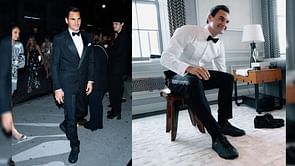 Roger Federer dons custom-made sneakers by Swiss brand On Running for the MET Gala 2023 after party