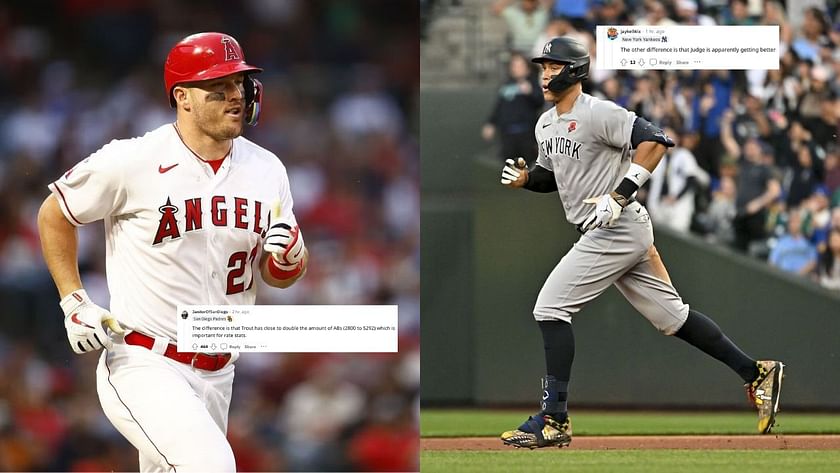 MLB fans weigh in on Aaron Judge vs Mike Trout comparisons after