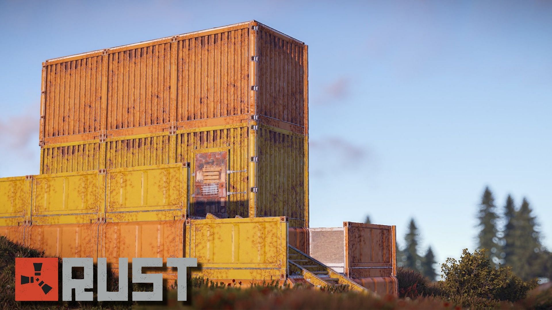 Rust June 2023 upcoming changes: Shipping container skins, sleeping bag changes, and more (image via Rustafied/edited by Sportskeeda)