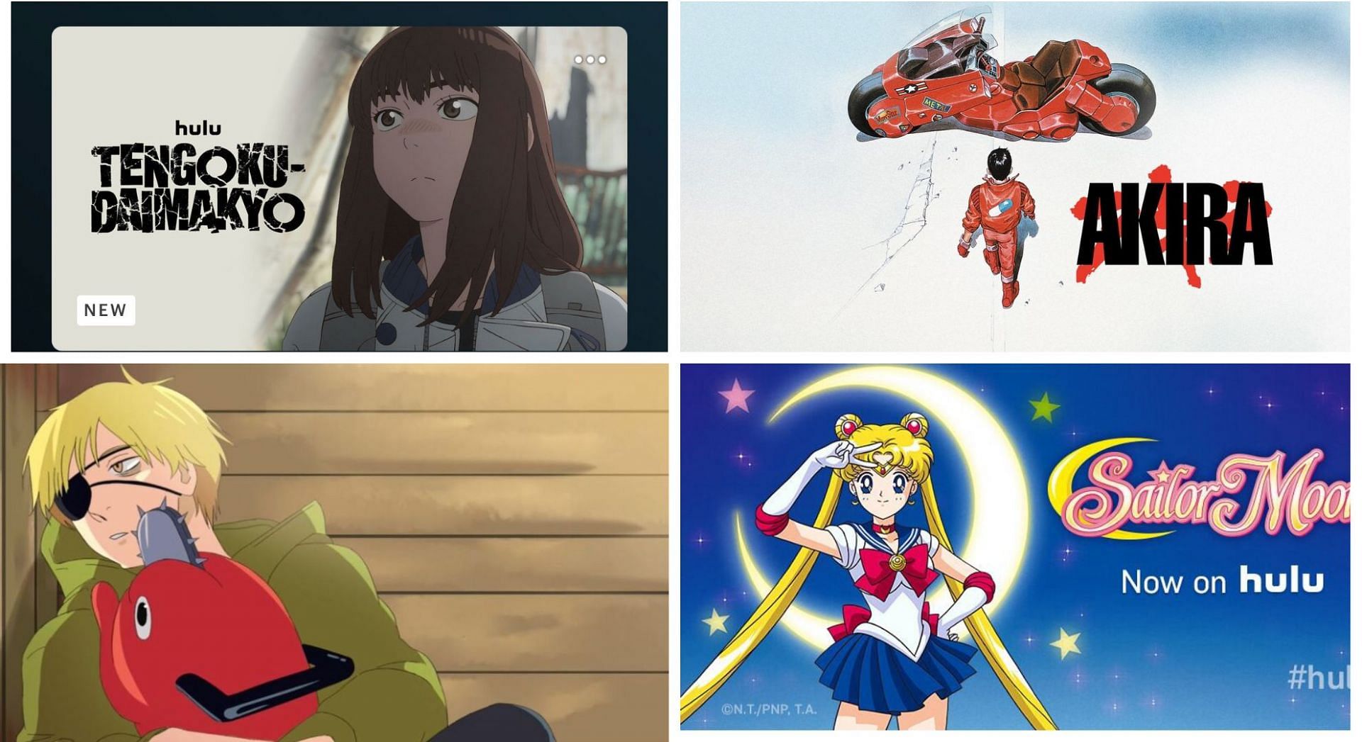 Several anime on Hulu (Image via Sportskeeda)