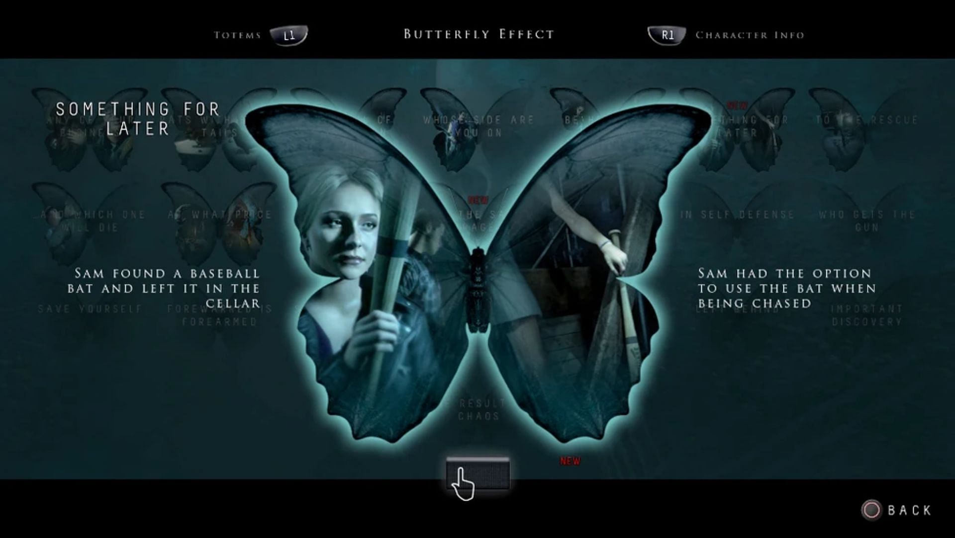 The Butterfly Effect in action in Until Dawn (Image via Sony)