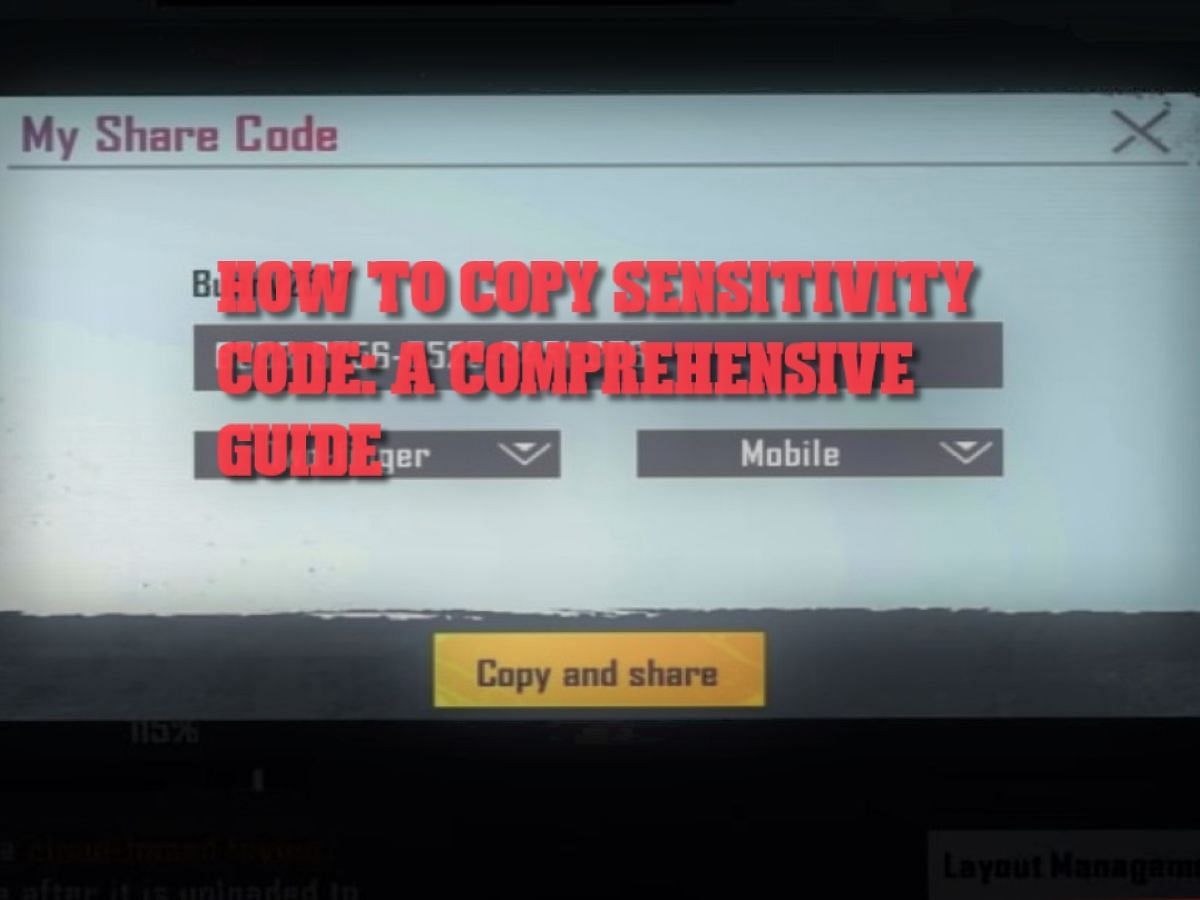 A guide to help players copy sensitivity code (Image via Krafton)