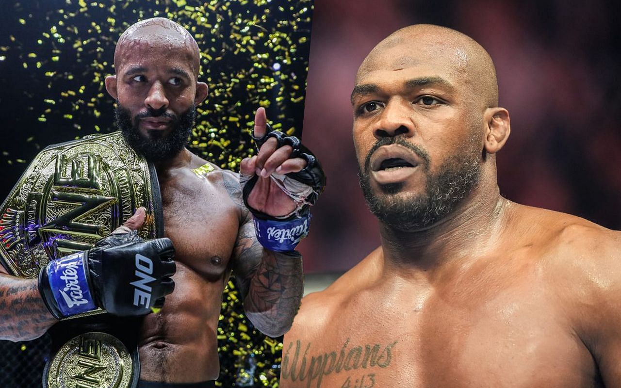 Demetrious Johnson (L) / Jon Jones (R) -- Photo by ONE Championship