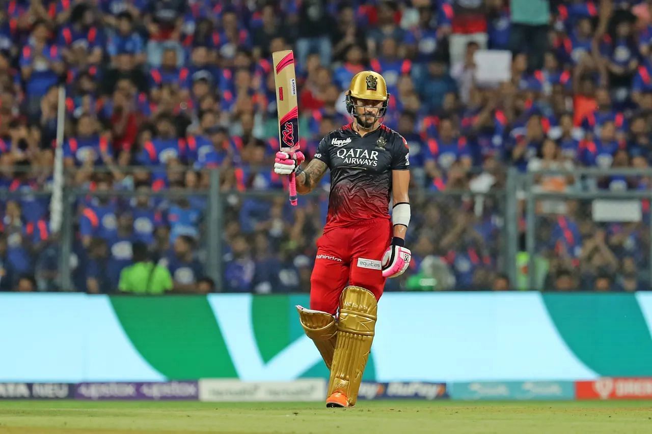 Faf du Plessis of RCB. Courtesy: IPL