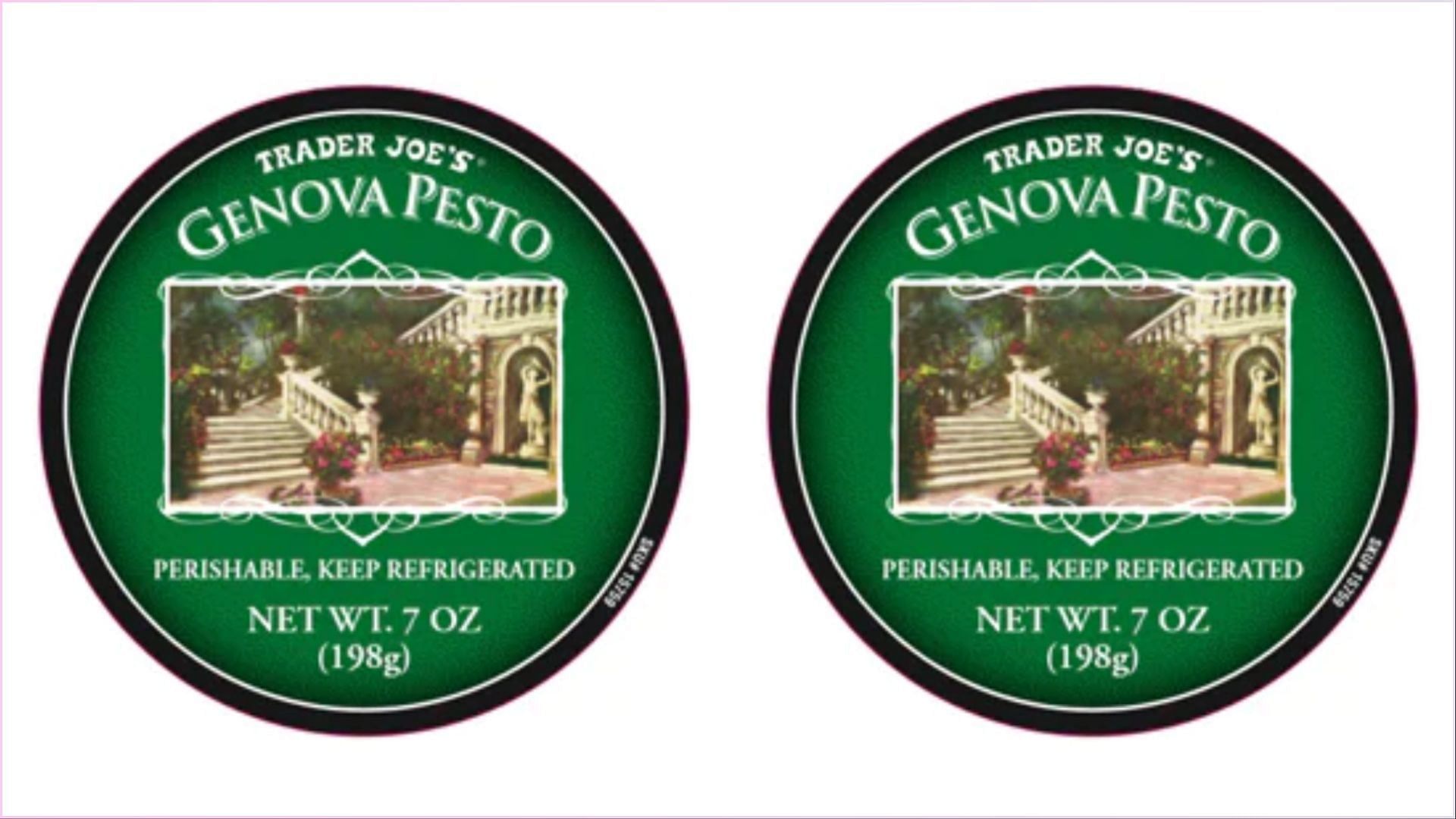 The recalled Trader Joe&rsquo;s Genova Pesto with SKU# 15759 is feared to contain undeclared milk and walnut allergens (Image via FDA)