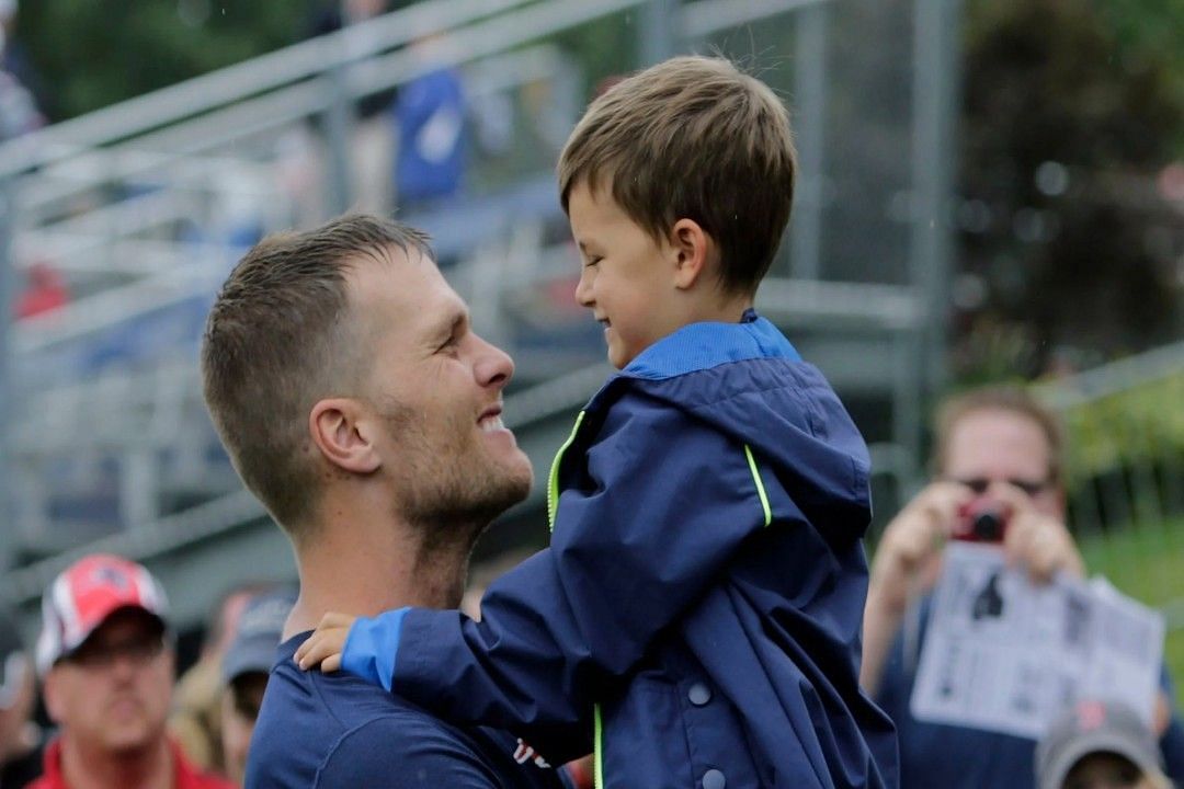 Tom Brady and his son Benjamin 