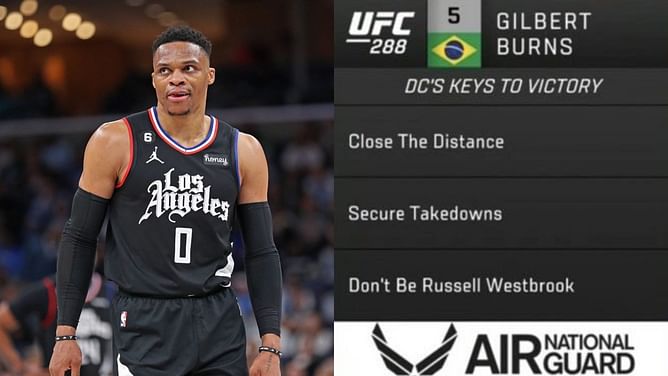 UFC 288 randomly disses Russell Westbrook in a hilarious graphic