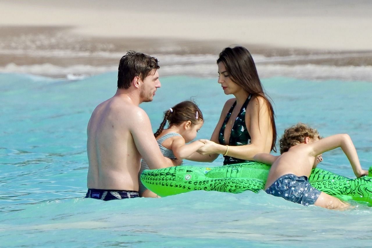 Max Verstappen with Kelly Piquet and stepdaughter Penelope