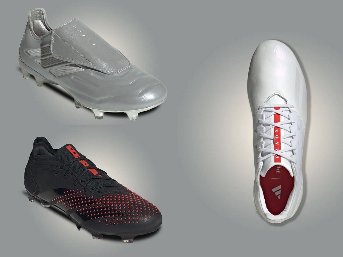 Adidas x Prada football boots pack (Image via Prada)