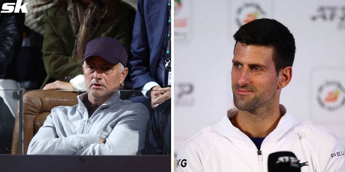 Jose Mourinho (L) and Novak Djokovic