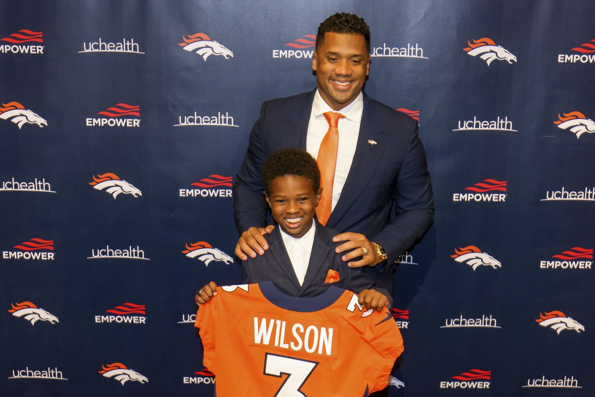 Russell Wilson with Future Jr [File Photo]