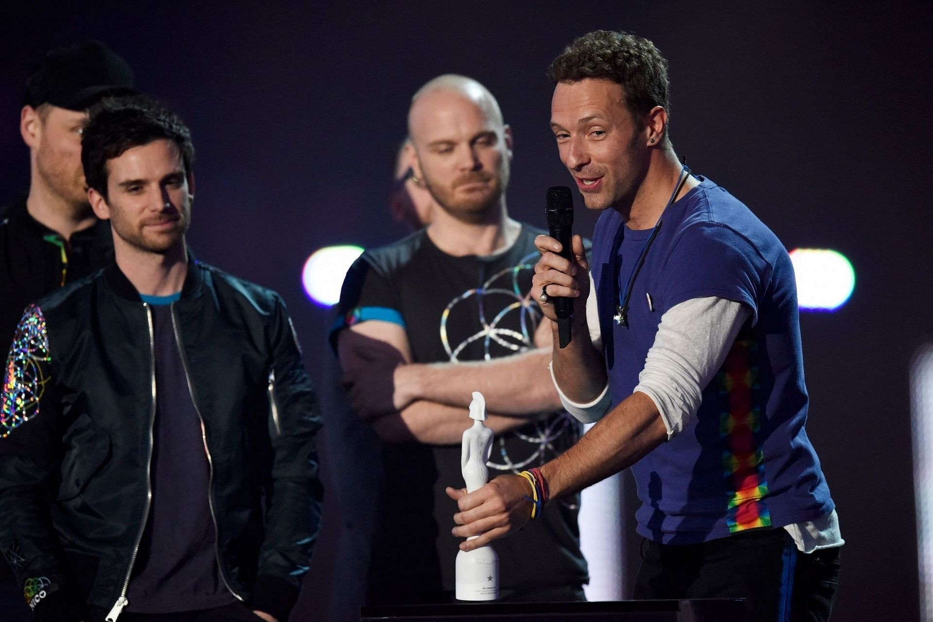 Coldplay accepts the award for British Group at the BRIT Awards 2016 at The O2 Arena on February 24, 2016 in London, England(Image via Getty Images)