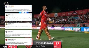 "Pls retire from cricket, focus on Insta reels" - Fans troll Shikhar Dhawan for 17 off 12 balls vs RR in IPL 2023