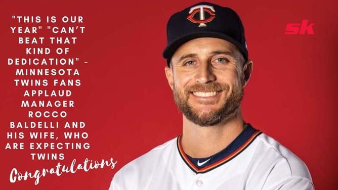 Minnesota Twins fans applaud manager Rocco Baldelli and his wife, who are expecting twins: "This is our year" "Can’t beat that kind of dedication"