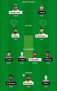 Dream11 Team for Colatta Chocolates vs Z Games Strikers - Bukhatir T20 League 2023.