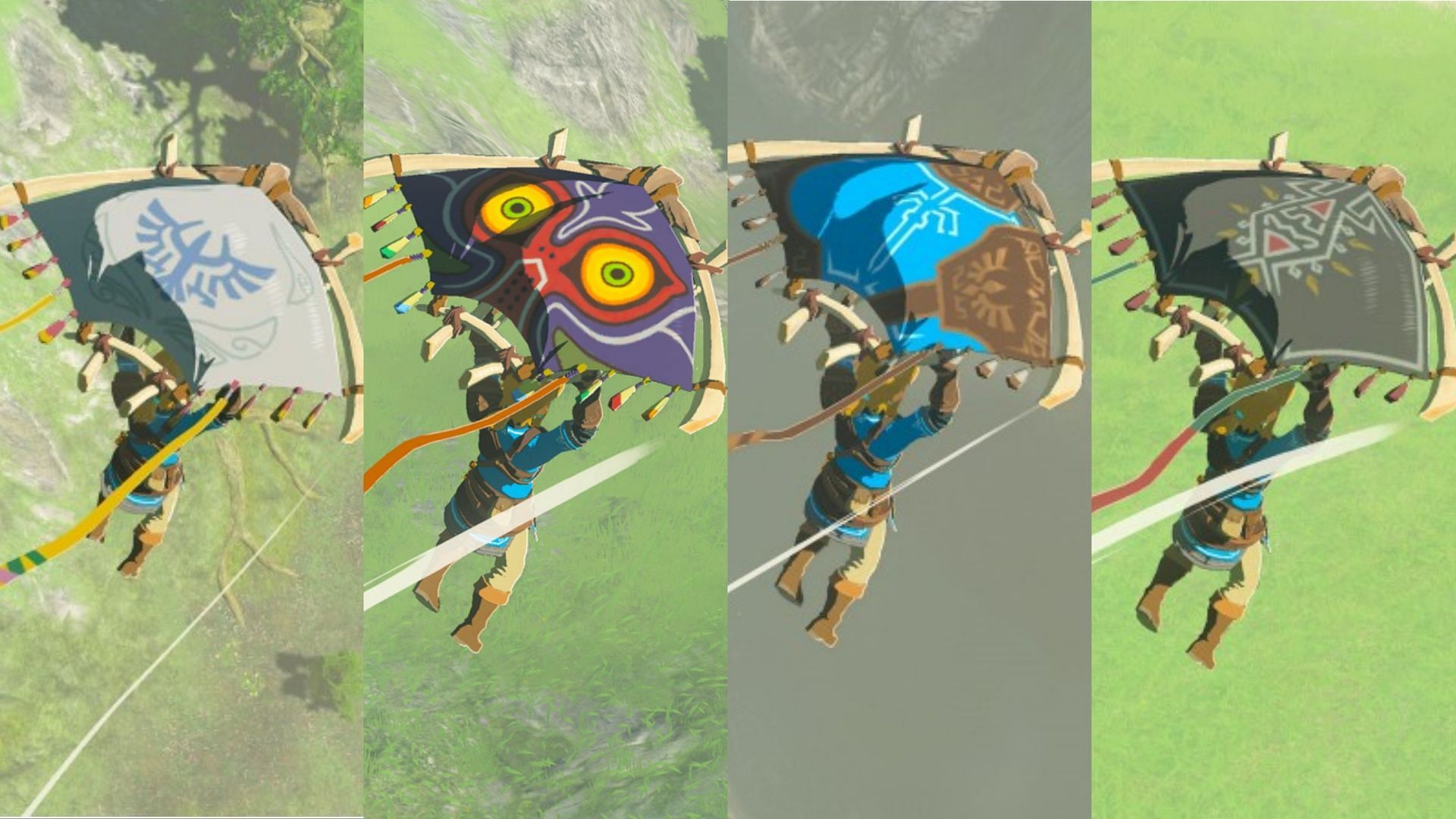 The Legend of Zelda Tears of the Kingdom Paraglider skins (Image via Sportskeeda)