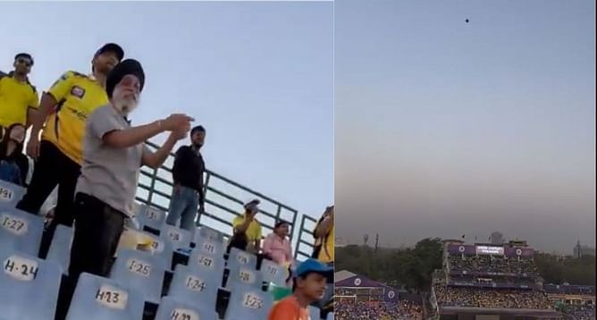 IPL मैच के दौरान स्टेडियम में पतंग उड़ाते नजर आया फैन, सामने आया हैरान कर देने वाला वीडियो