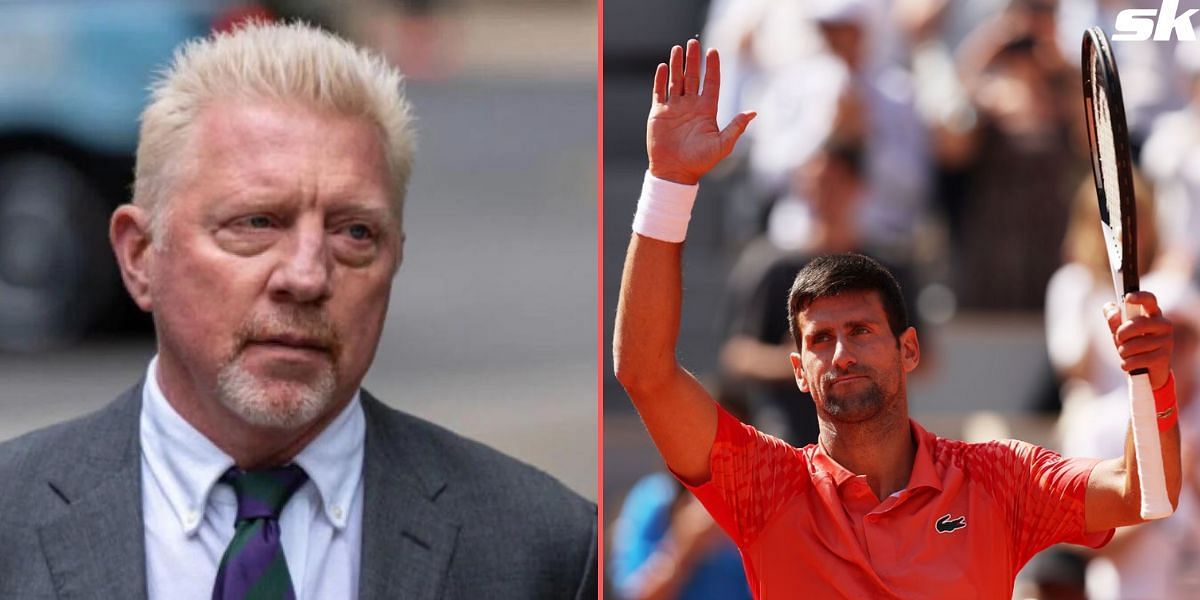 Boris Becker congratulates Novak Djokovic