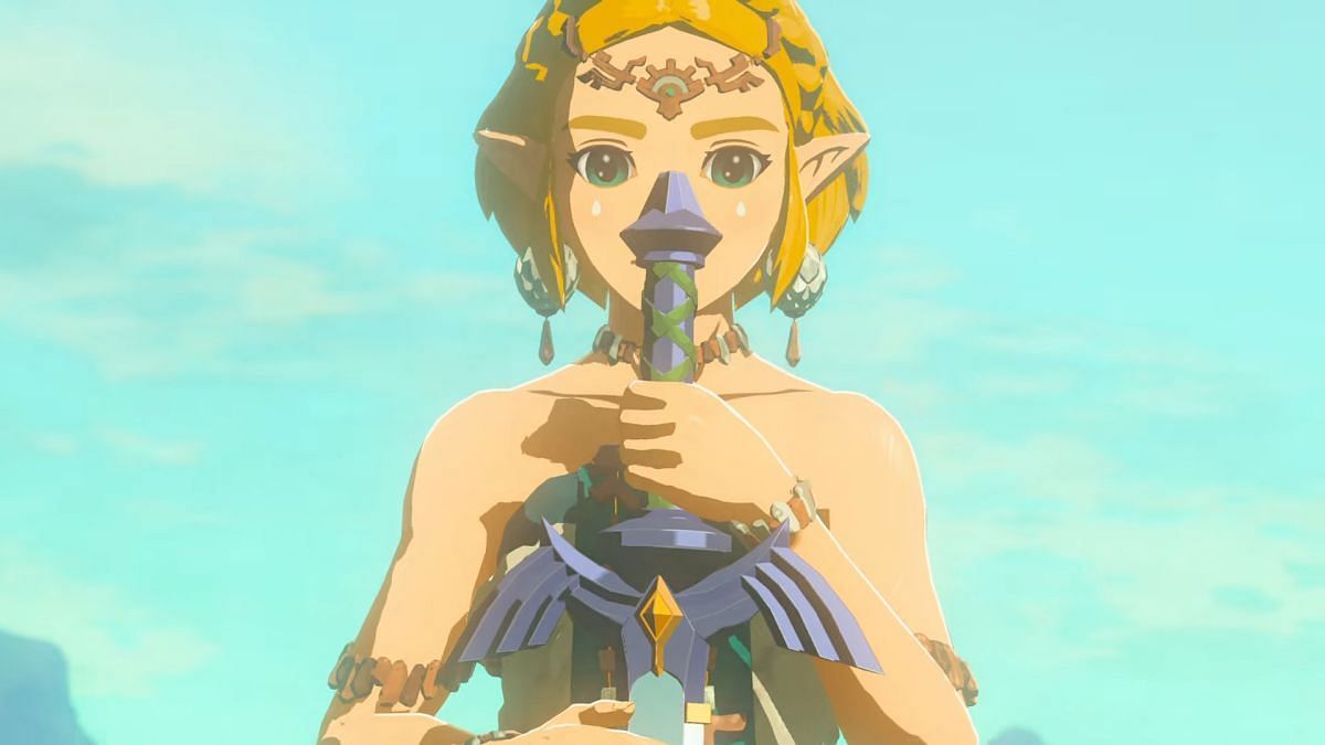 The Master Sword in The Legend of Zelda Tears of the Kingdom (Image via Nintendo)