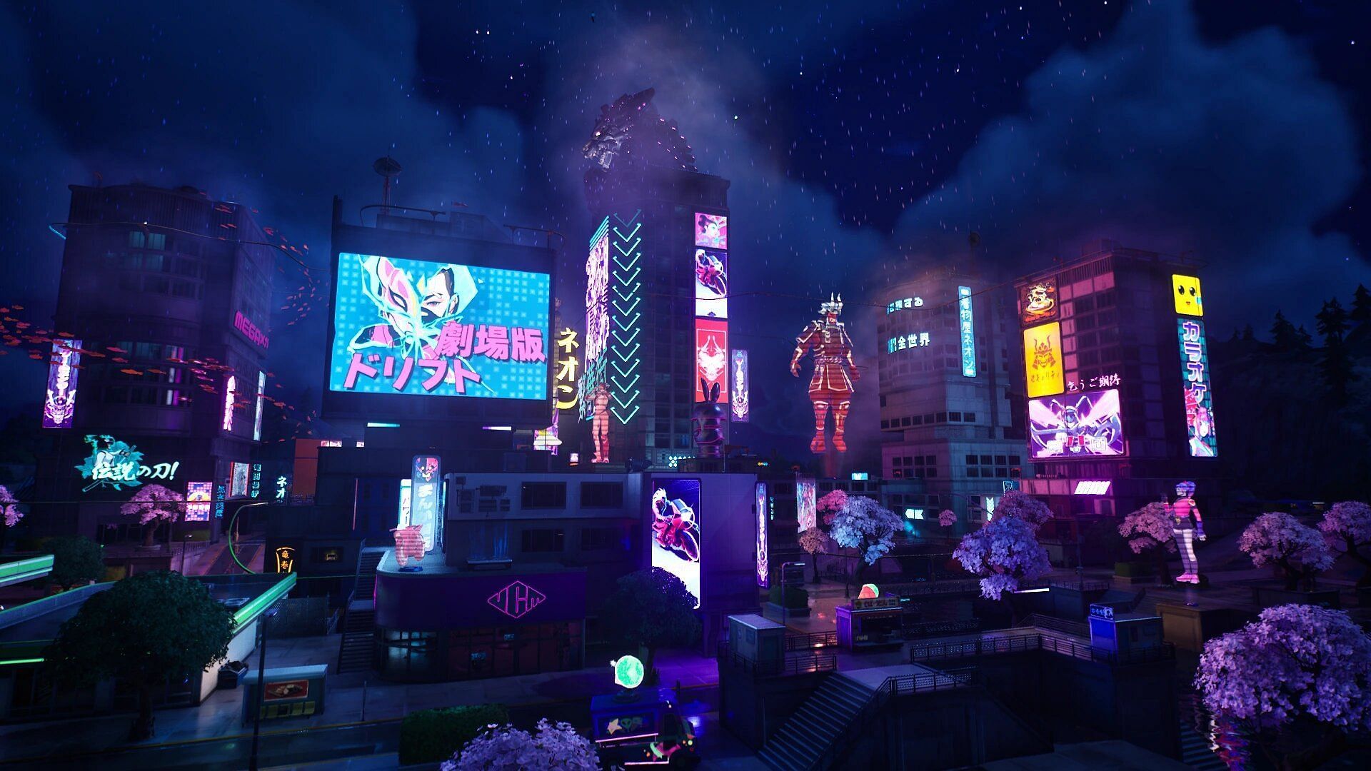Mega City might be a good idea to try swinging around the buildings (Image via Fortnite Wiki)