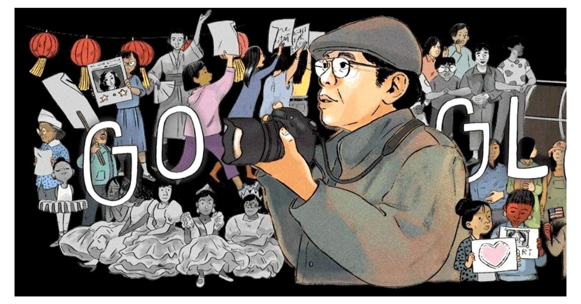 Google Doodle celebrates Chinese American photographer Corky Lee (Image via snip from Google Doodle)